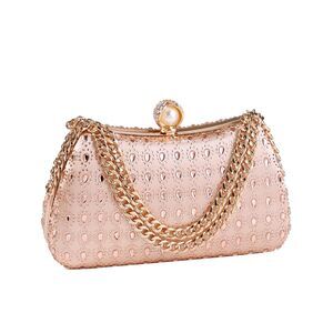 5740 Rhinestone Glitter Handbags with Chain Shoulder Clutch Purse Shiny